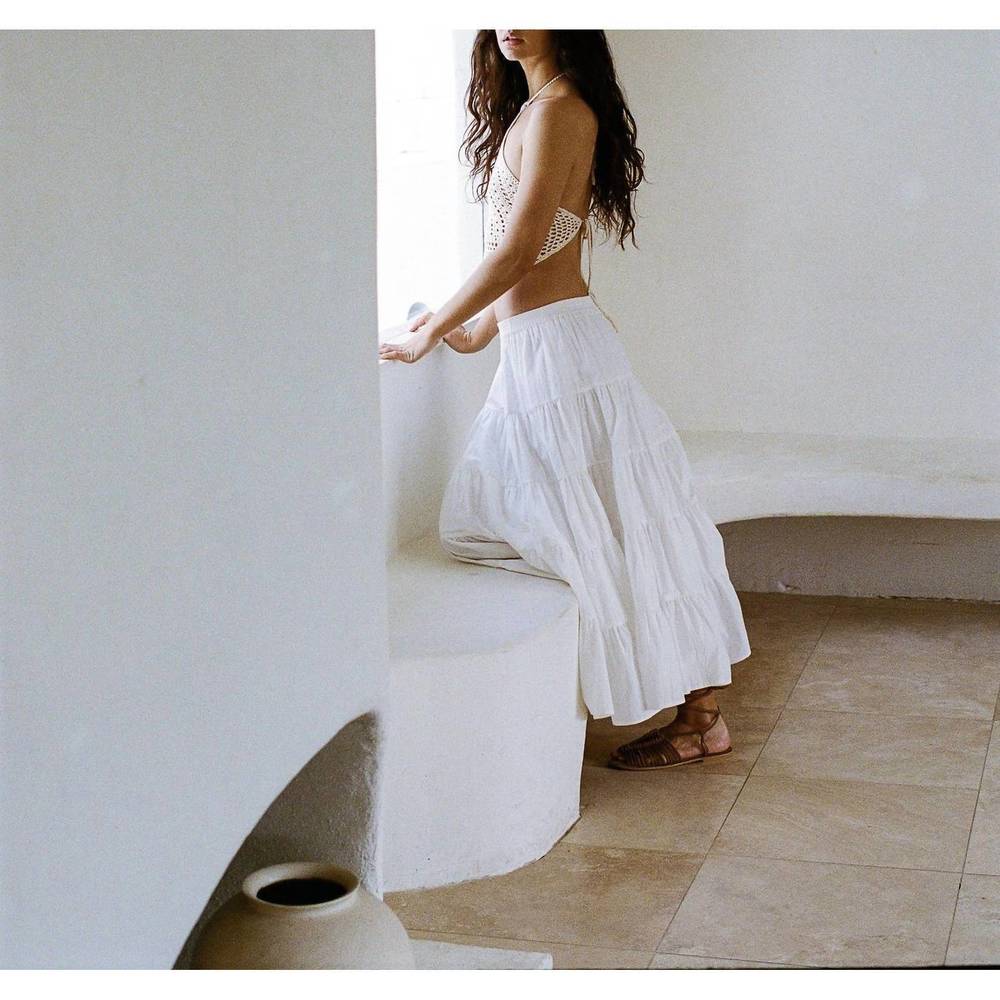 NEW BY TOGETHER for a moment midi skirt in off white - Picture 6 of 6